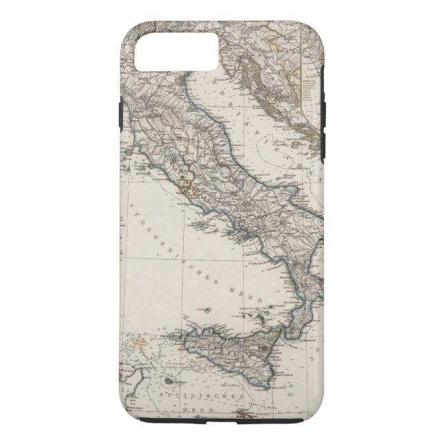 Italien-Karte durch Stieler Case-Mate iPhone Hülle (Rückseite)
