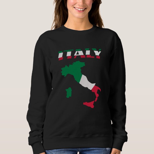 Italien Karte Italienisch Italienisch Sweatshirt (Vorderseite)