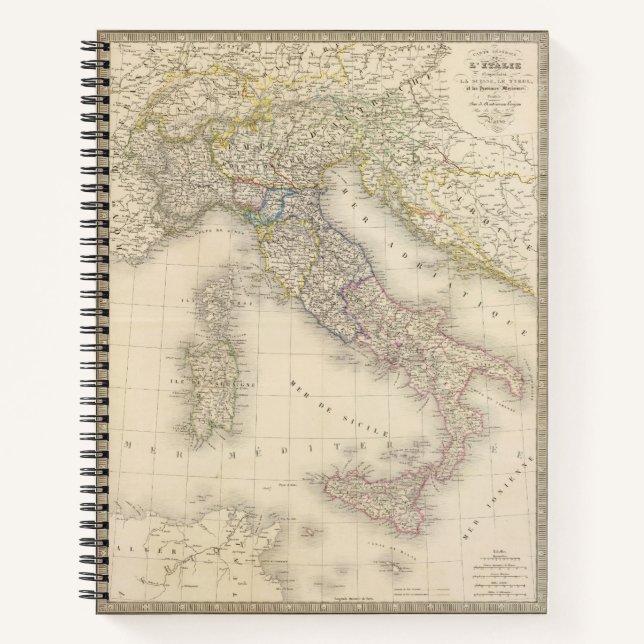 Italien Karte Notizbuch (Vorderseite)
