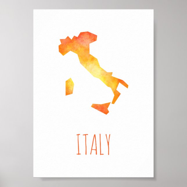 Italien Karte Poster (Vorne)