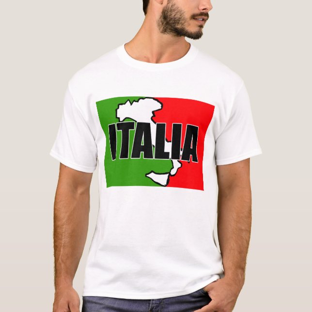 Italien-Karte T-Shirt (Vorderseite)