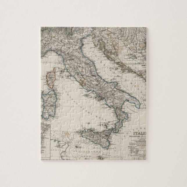 Italien Karte von Stieler (Vertikal)