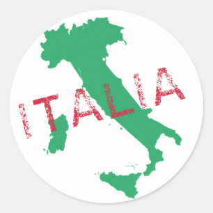 Italien Kartenart mit Italien Runder Aufkleber