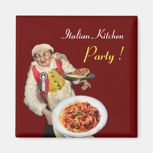 ITALIEN KITCHEN, rot Magnet