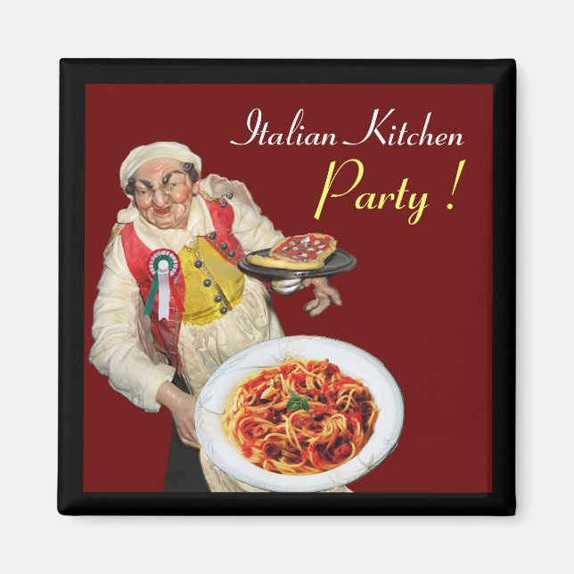 ITALIEN KITCHEN, rot Magnet (Vorne)