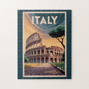 Italien Kolosseum Illustration Reise Kunst Vintage