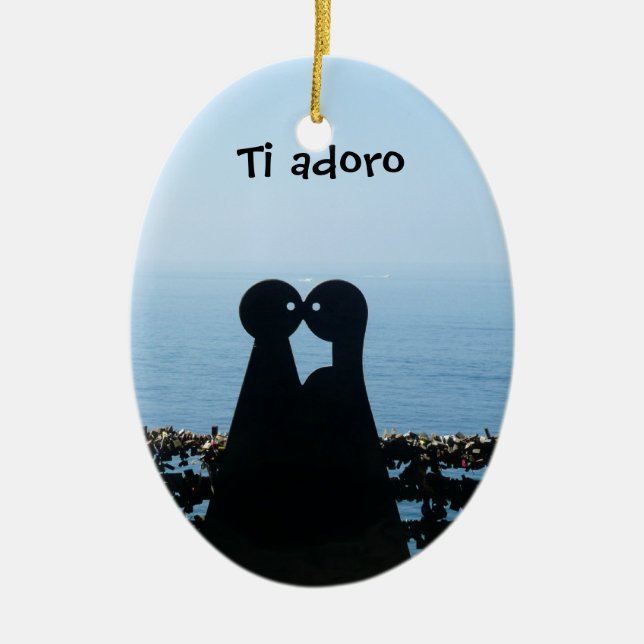 Italien la Riviera, ornement de Noël d'Adoro de Ti (Devant)