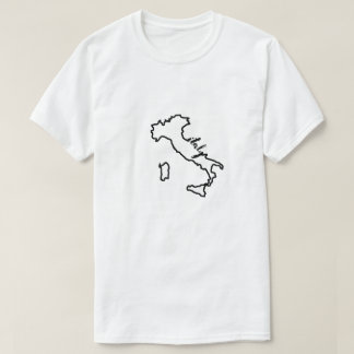 Italien Land Kontur mit Italien Script Moderne T-Shirt