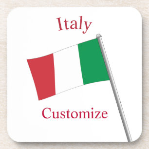 Italien Landesflagge Thunder_Cove Getränkeuntersetzer