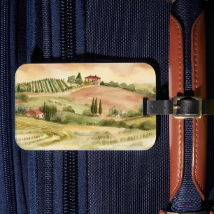 Italien Landschaft Italienische Wasserfarbenwelt Gepäckanhänger