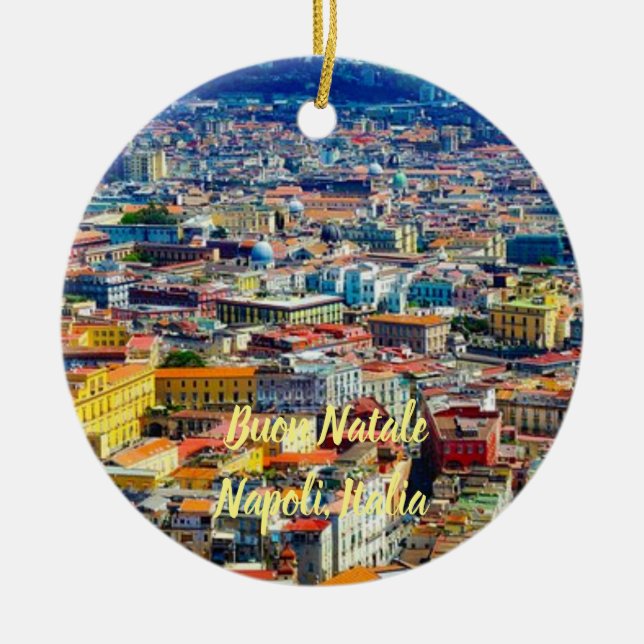 Italien: Landschaftliche Weihnachtsfeier in Neapel Keramikornament (Vorne)