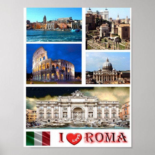 Italien - Latium - Rom - I Liebe - Poster (Vorne)