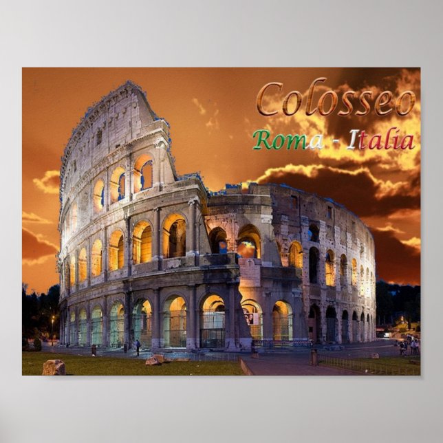 Italien - Latium - Roma - Kolosseo - Poster (Vorne)