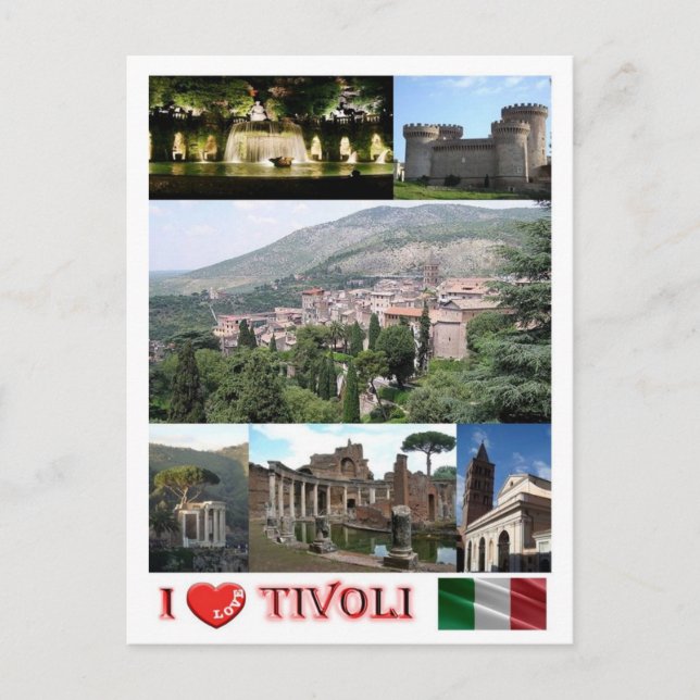 Italien - Latium - Tivoli - I Liebe - Postkarte (Vorderseite)