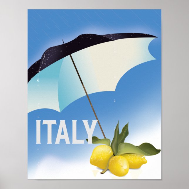 Italien Lemons Vintages Reiseplakat Poster (Vorne)