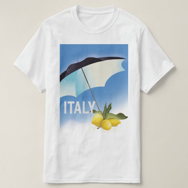 Italien Lemons Vintages Reiseplakat T-Shirt (Design vorne)