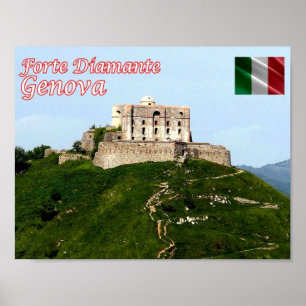 Italien - Ligurien - Genua - Forte Diamante - Poster