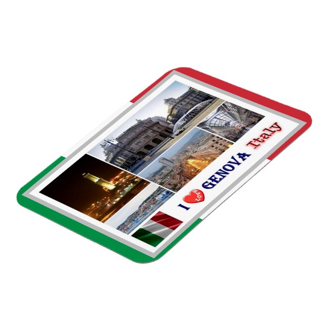 Italien - Ligurien - Genua - Mosaik - Magnet (Linke Seite)