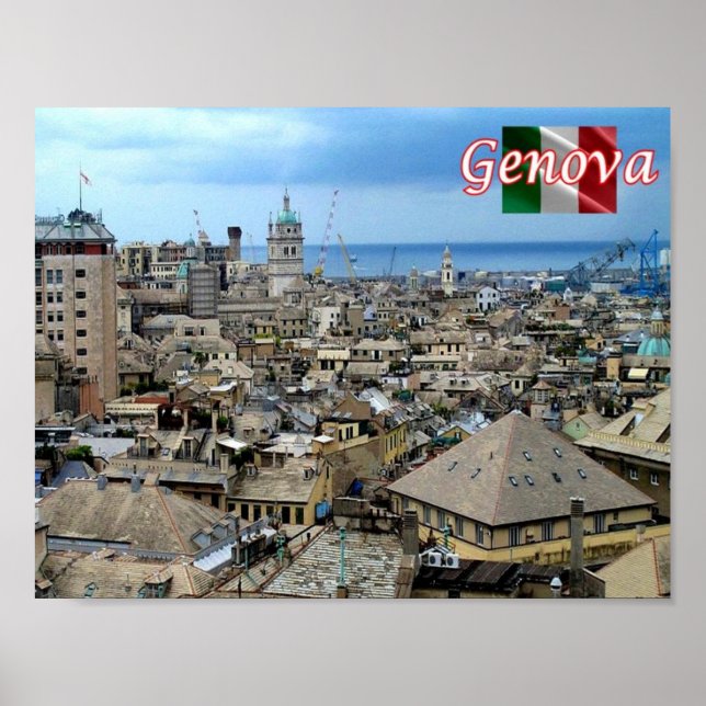 Italien - Ligurien - Genua - Stadtzentrum - Poster (Vorne)