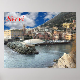 Italien - Ligurien - Nervi - Marina - Poster