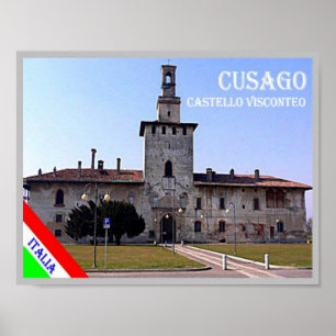 Italien - Lombardei - Cusago - Schloss - Poster