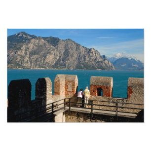 Italien, Malcesine, Blick vom Burgturm von Fotodruck