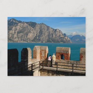Italien, Malcesine, Blick vom Burgturm von Postkarte