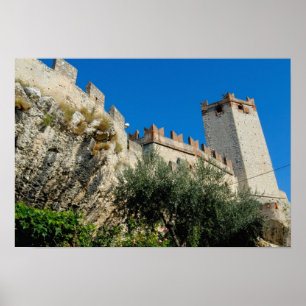 Italien, Malcesine, Gardasee, Castello Scaligero Poster