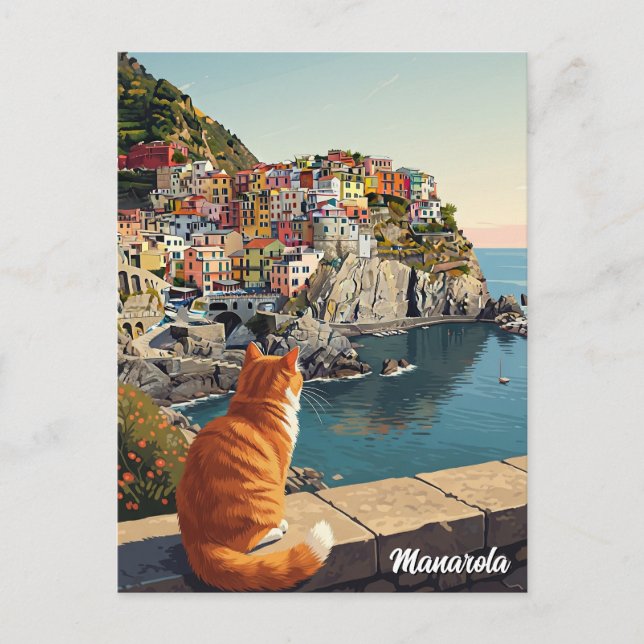 Italien Manarola Cinqua Terra Postkarte (Vorderseite)