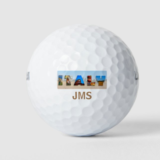 Italien Monogram Initials Name Italienische Fotos  Golfball (Vorderseite)
