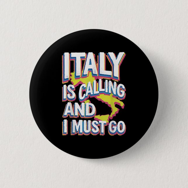 Italien nennt Reisekunst Button (Vorderseite)