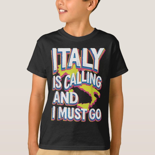 Italien nennt Reisekunst T-Shirt (Vorderseite)