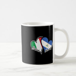 Italien Nicaragua Flaggenstaat Herzstück Halb Ital Kaffeetasse