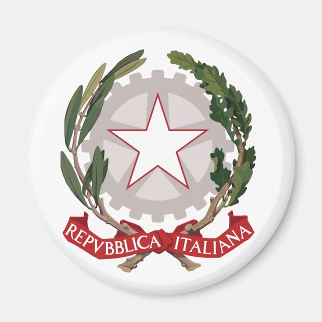 Italien - Offizielle Wappenkleidung Heraldry Magnet (Vorne)