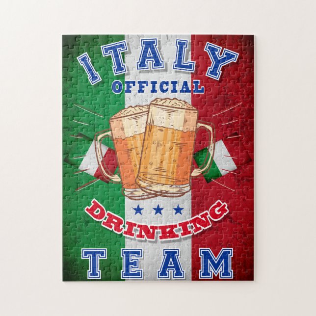 Italien Offizielles Trinkteam. Schönes Bier (Vertikal)
