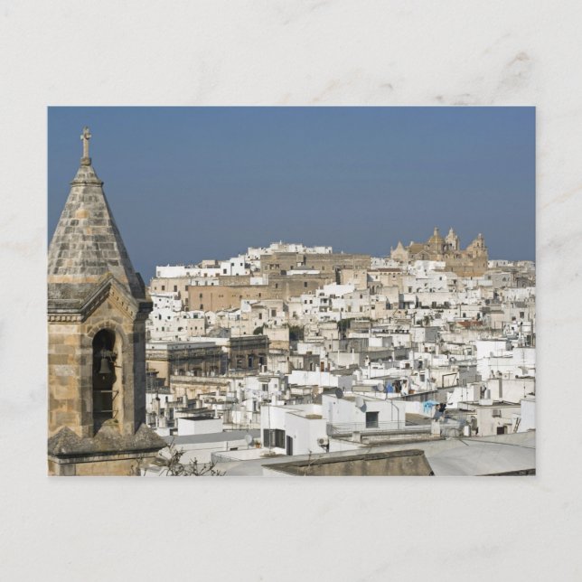 Italien, Ostuni, nahe Aussicht auf die Altstadt Postkarte (Vorderseite)