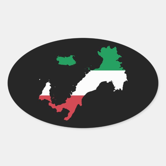 Italien Ovaler Aufkleber (Vorderseite)