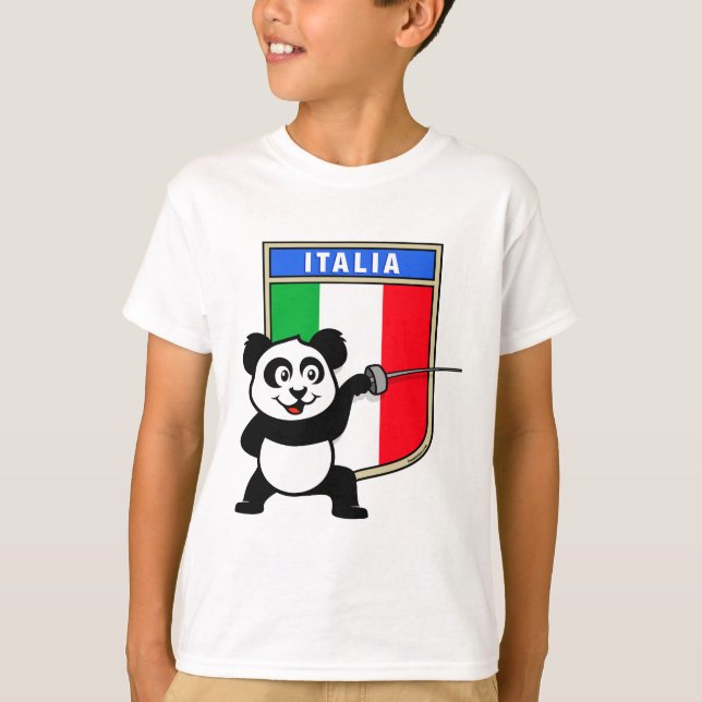 Italien - Panda T-Shirt (Vorderseite)