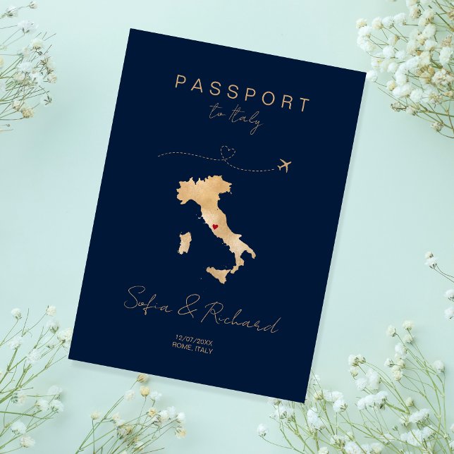 Italien - Pass für Hochzeiten - Weltkarte Einladung (Von Creator hochgeladen)