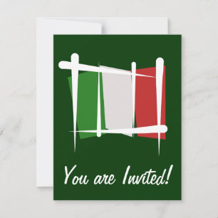 Italien Pinselflagge Einladung