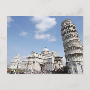 Italien, Pisa. Kathedrale, Baptisterium und Schief Postkarte