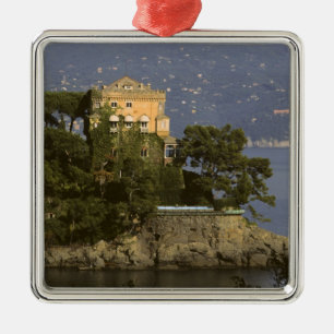 Italien, Portofino. Malerisches Leben an der Silbernes Ornament
