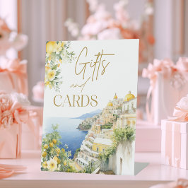 Italien Positano Gifts Cards Brautparty Sockelschild