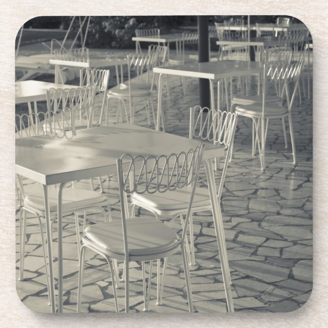 Italien, Provinz Brescia, Sirmione. Café am See Getränkeuntersetzer (Vorderseite)