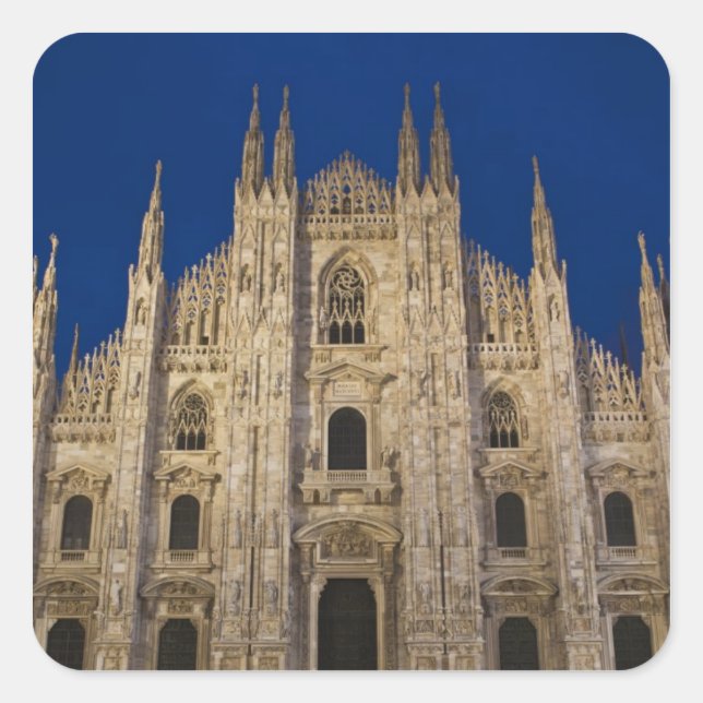 Italien, Provinz Mailand, Mailand. Kathedrale von  Quadratischer Aufkleber (Vorderseite)