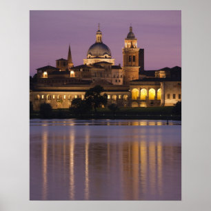 Italien, Provinz Mantua, Mantua. Stadtansicht und  Poster