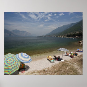 Italien, Provinz Verona, Brenzone. Gardasee Poster