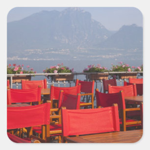 Italien, Provinz Verona, Torri del Benaco. Quadratischer Aufkleber