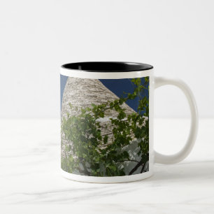 Italien, Puglia, Alberobello, Terra dei Trulli, 2 Zweifarbige Tasse