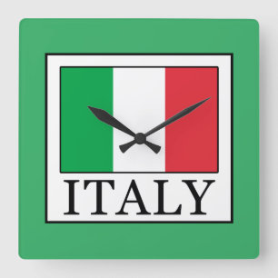 Italien Quadratische Wanduhr